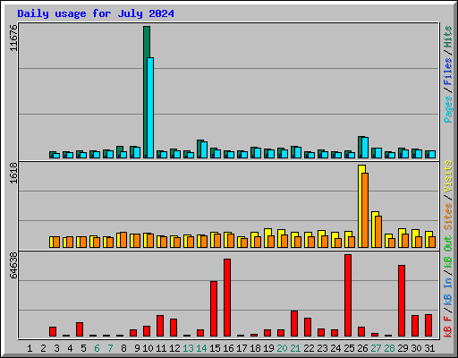 Daily usage for July 2024