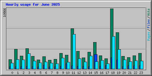 Hourly usage for June 2025