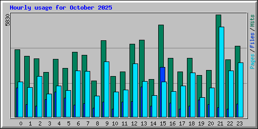 Hourly usage for October 2025